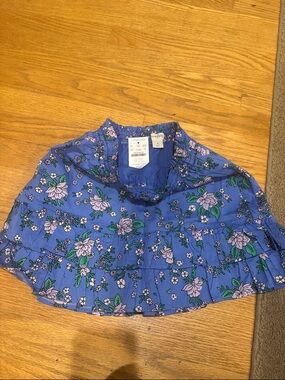 Crew cuts Blue Floral Tiered Mini Skirt